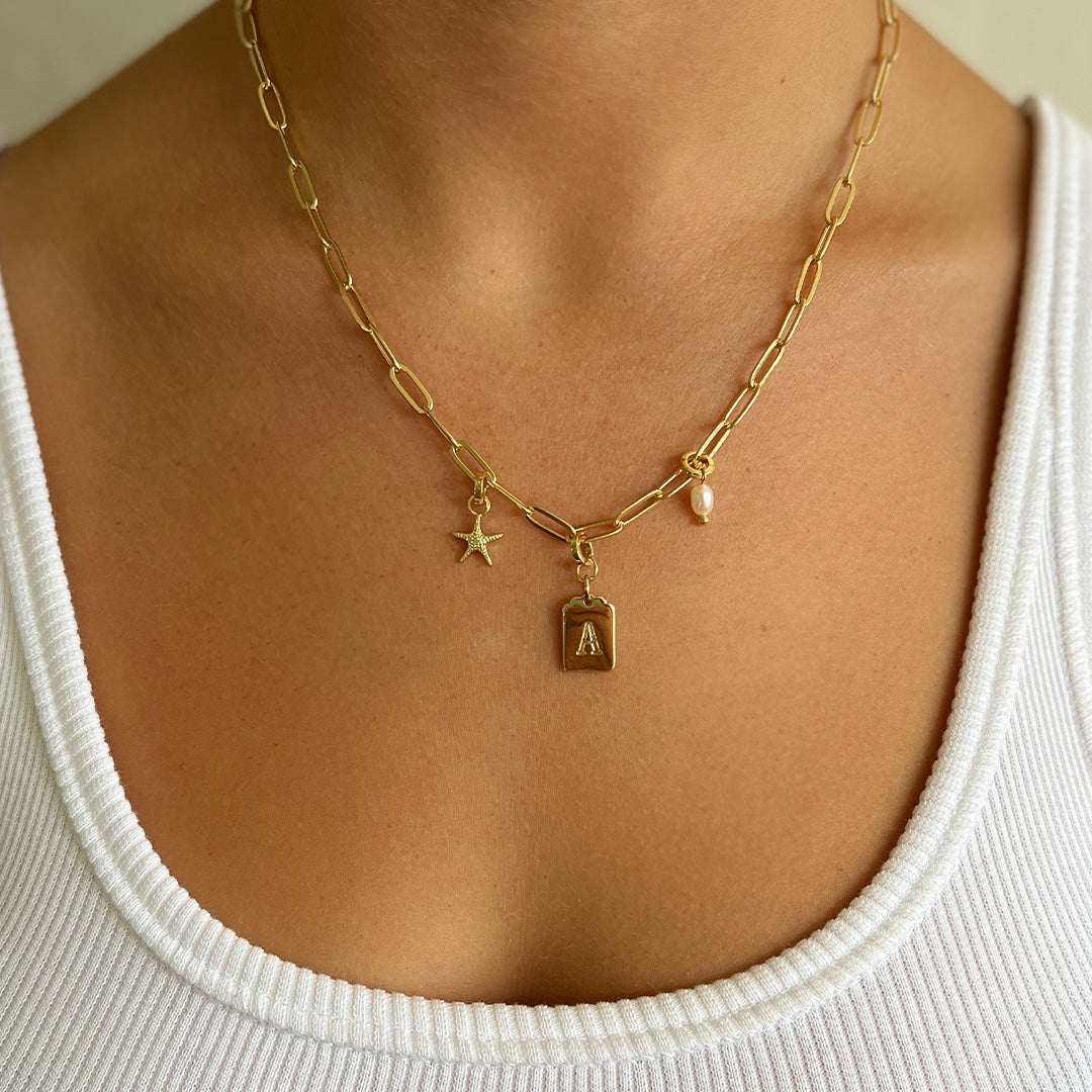 Elysian Collective Letter A Tag Charm