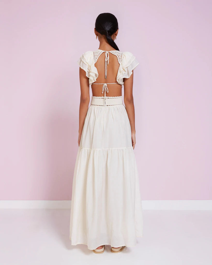 Elysian Collective Magali Pascal Lottie Maxi Dress Ivory
