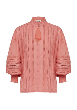Elysian Collective Ministry of Style Mystical Embroidery Blouse Wild Rose