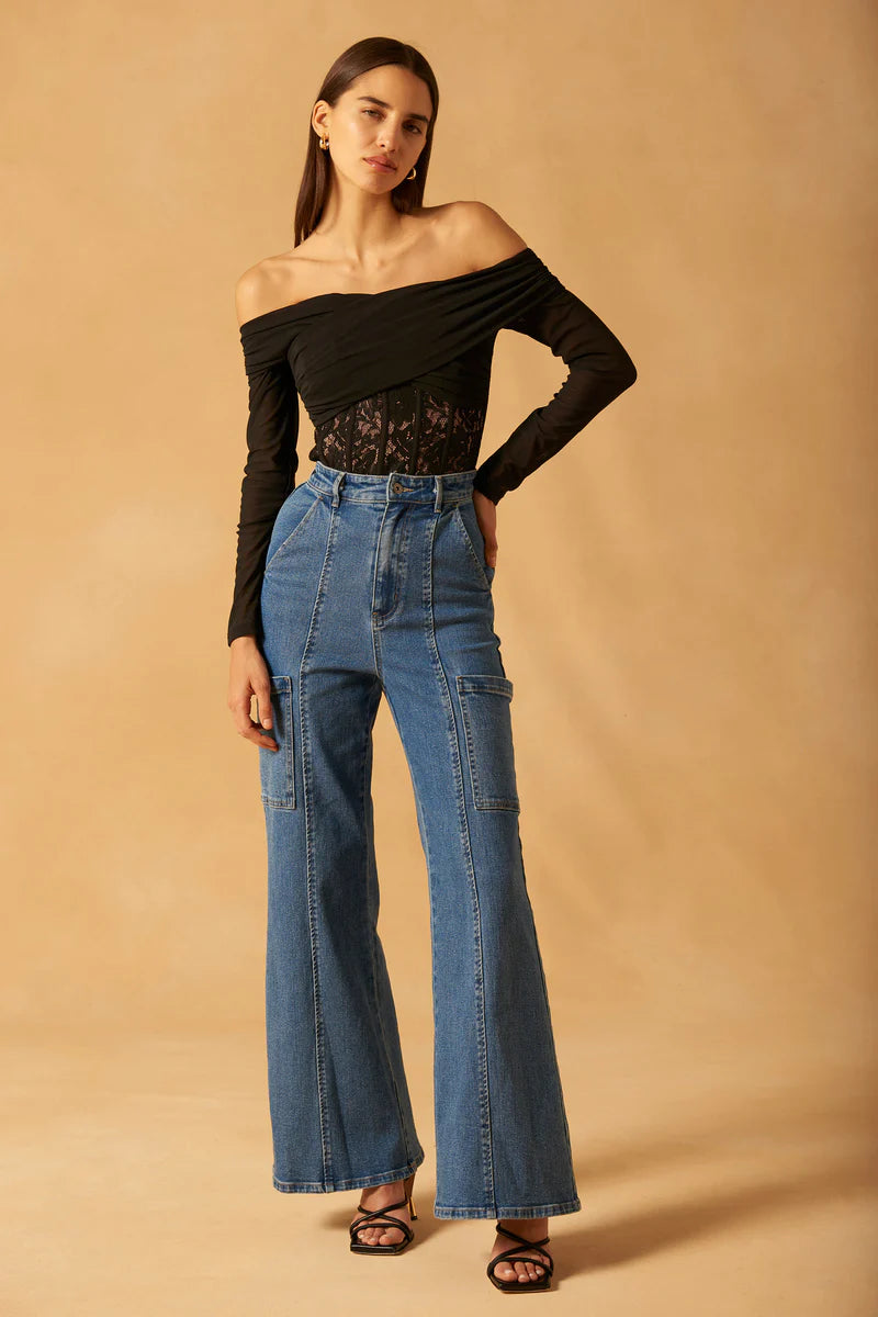 Elysian Collective Misha Dorin Denim Jeans Vintage Wash Blue