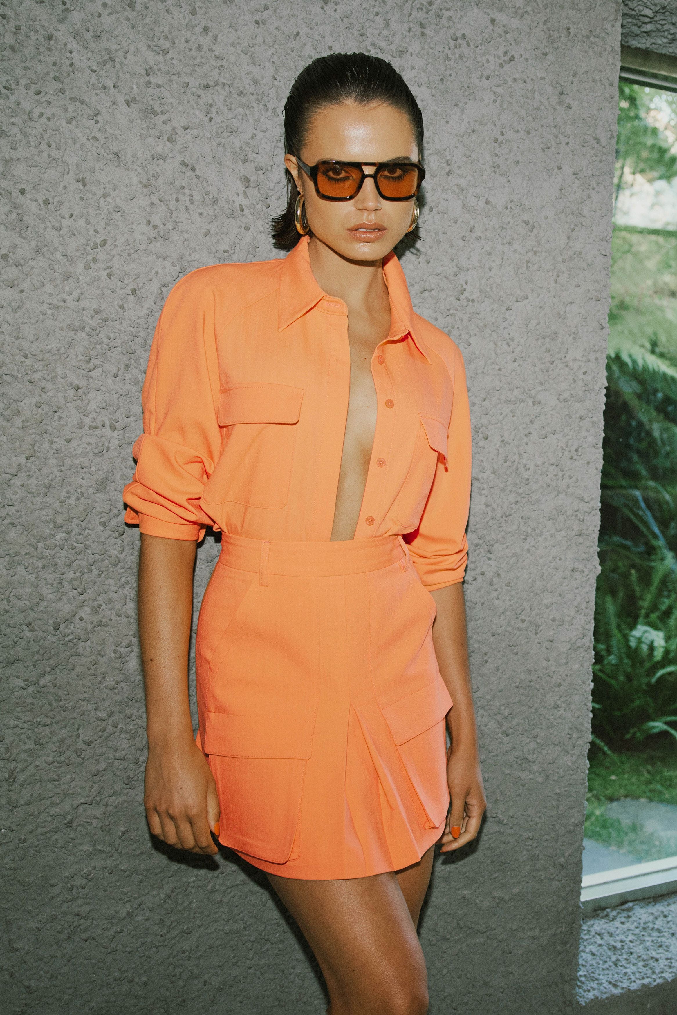 Elysian Collective Mossman First Wave Shirt Peach