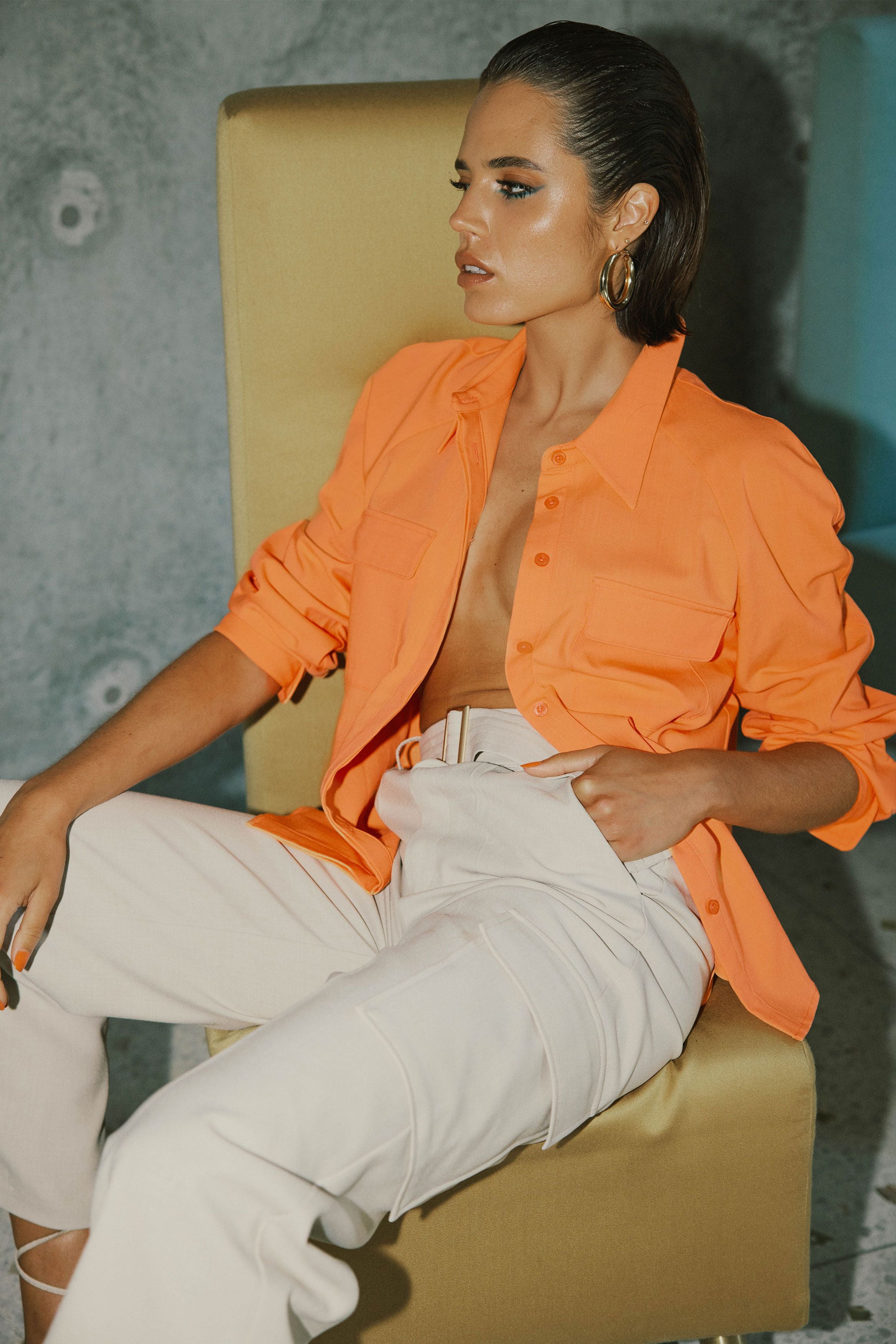 Elysian Collective Mossman First Wave Shirt Peach