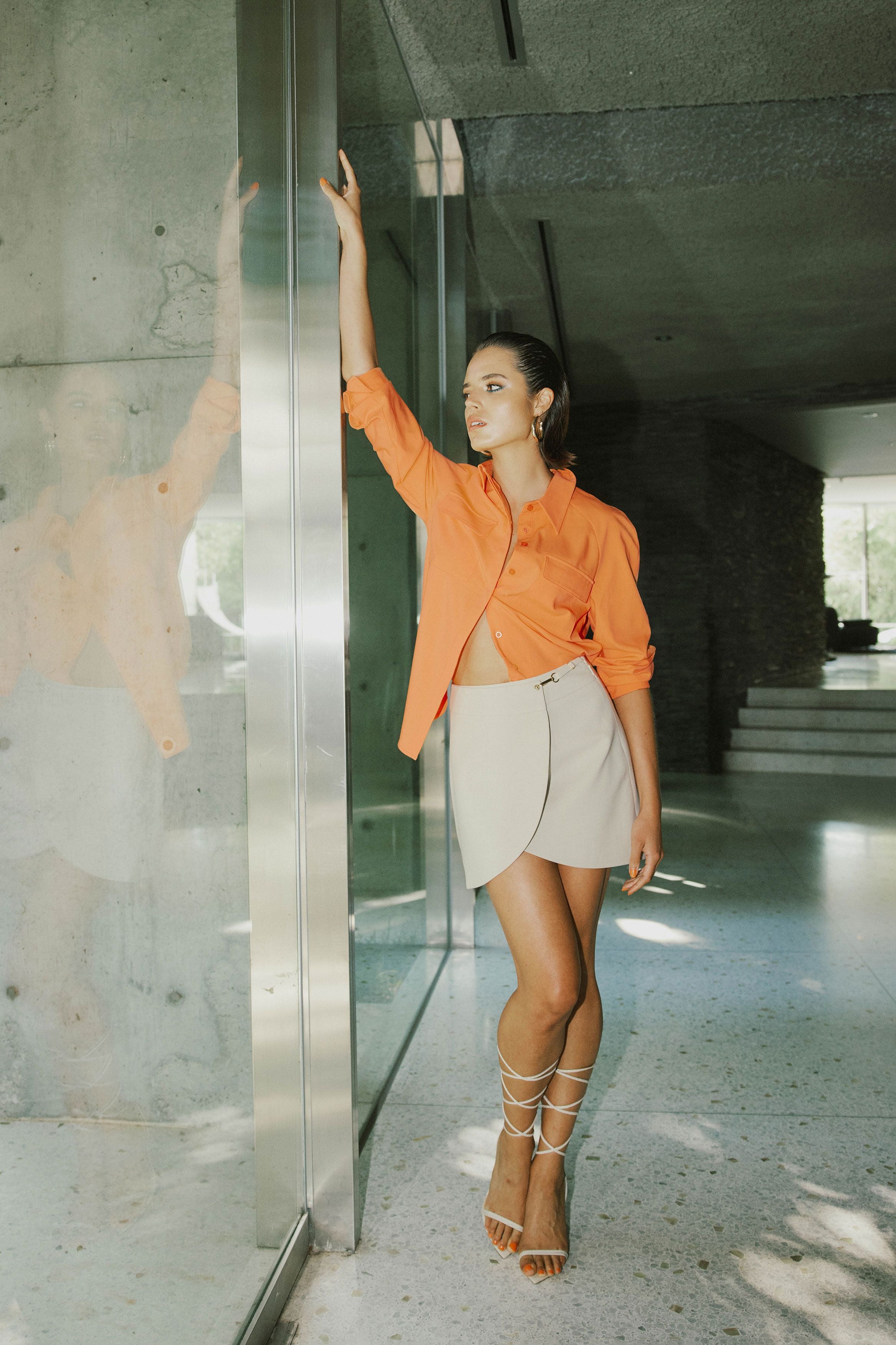 Elysian Collective Mossman First Wave Shirt Peach