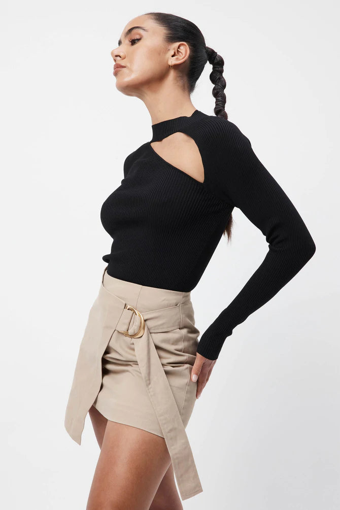 Elysian Collective Mossman Free Your Mind Knit Top Black