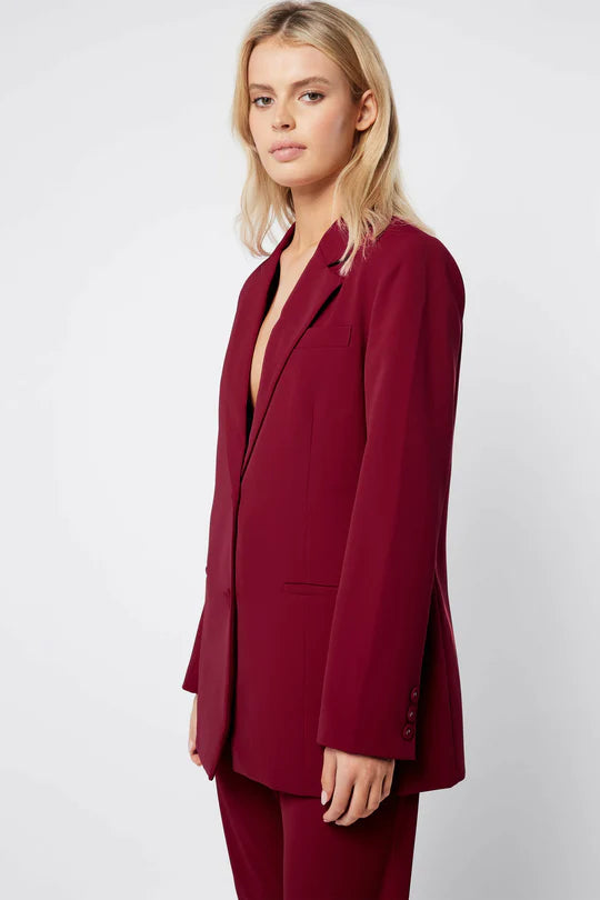 Elysian Collective Mossman Ride This Out Blazer Crimson