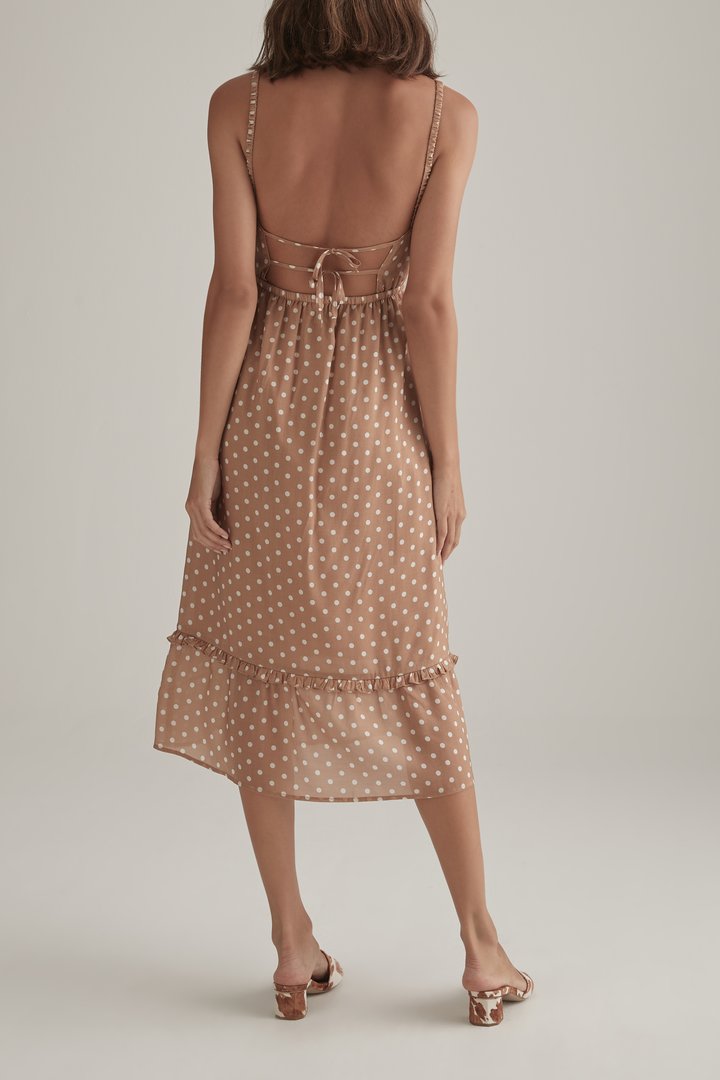 Elysian Collective Ownley Juliana Dress Tan Polka