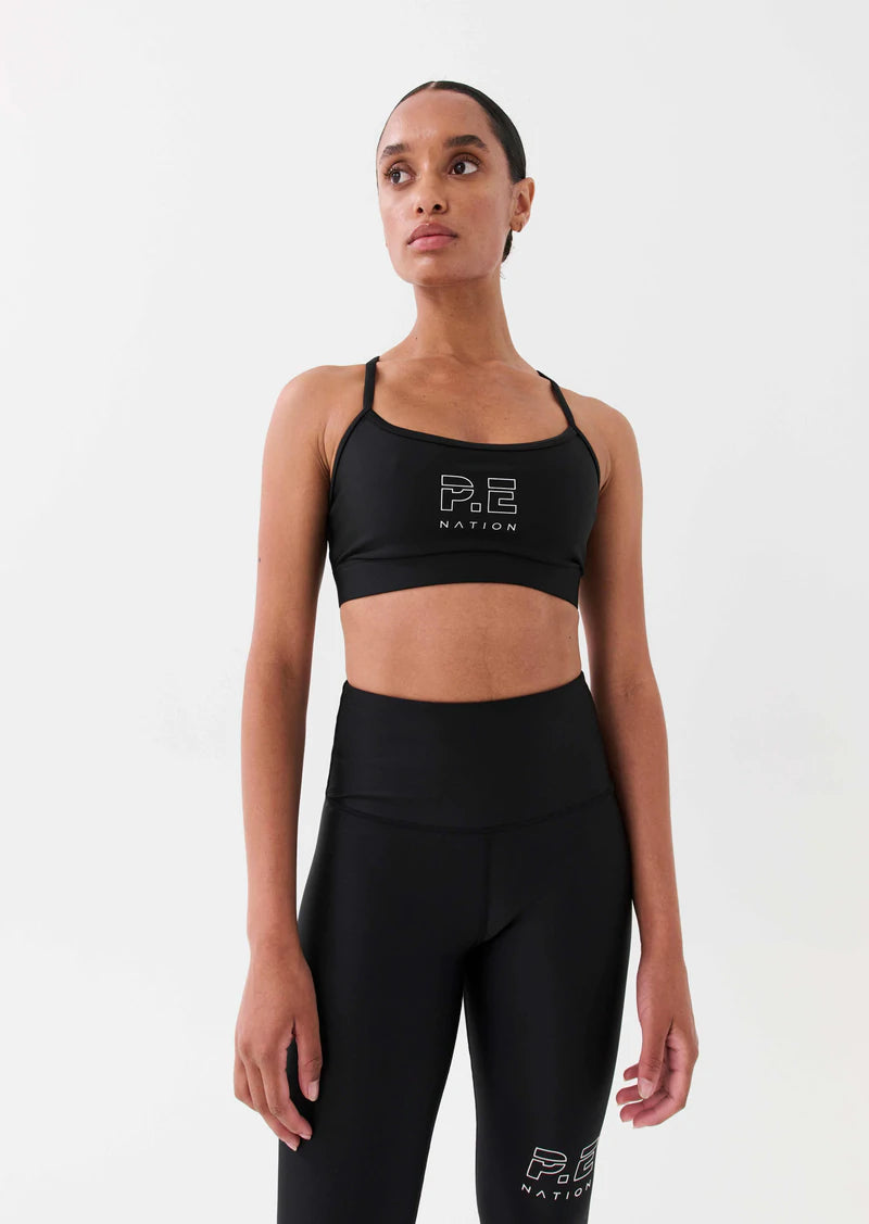 Elysian Collective Pe Nation Stadium Sports Bra (Black)
