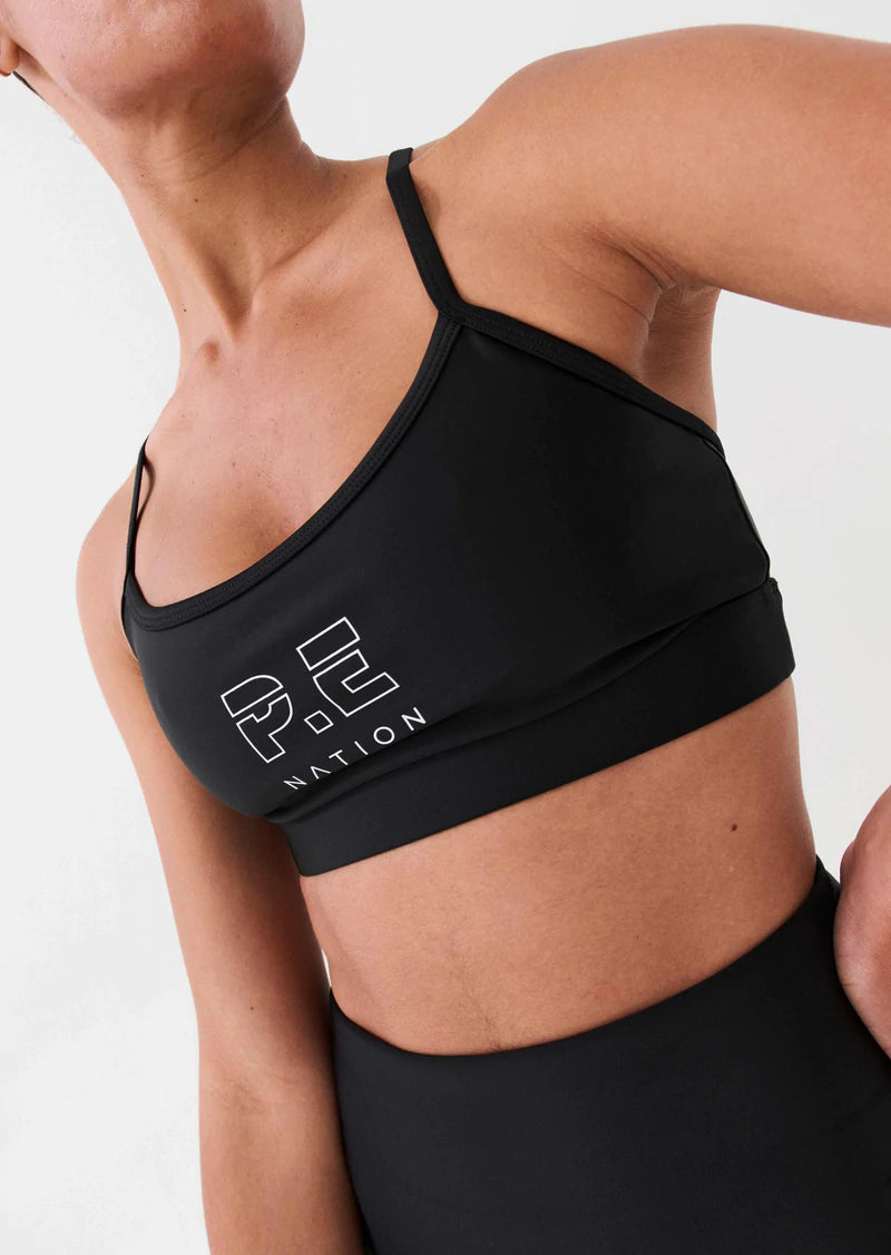 Elysian Collective Pe Nation Stadium Sports Bra (Black)