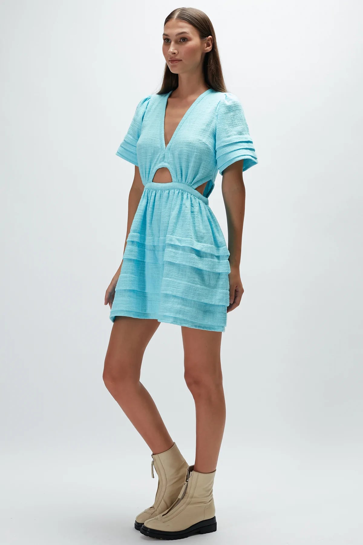 Elysian Collective Rue Stiic Julie Mini Dress Aqua
