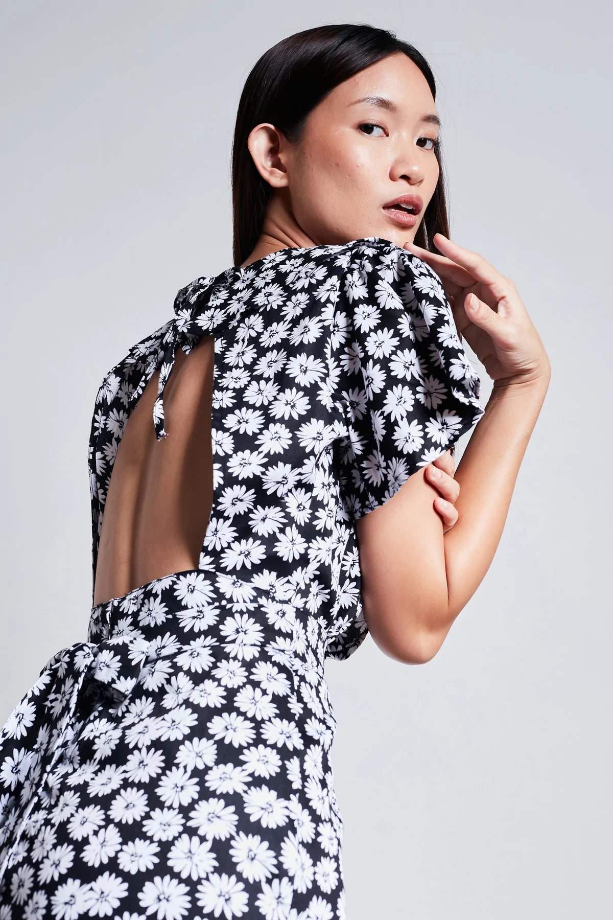 Elysian Collective Rue Stiic Lucille Maxi Dress Black Dahlia Floral