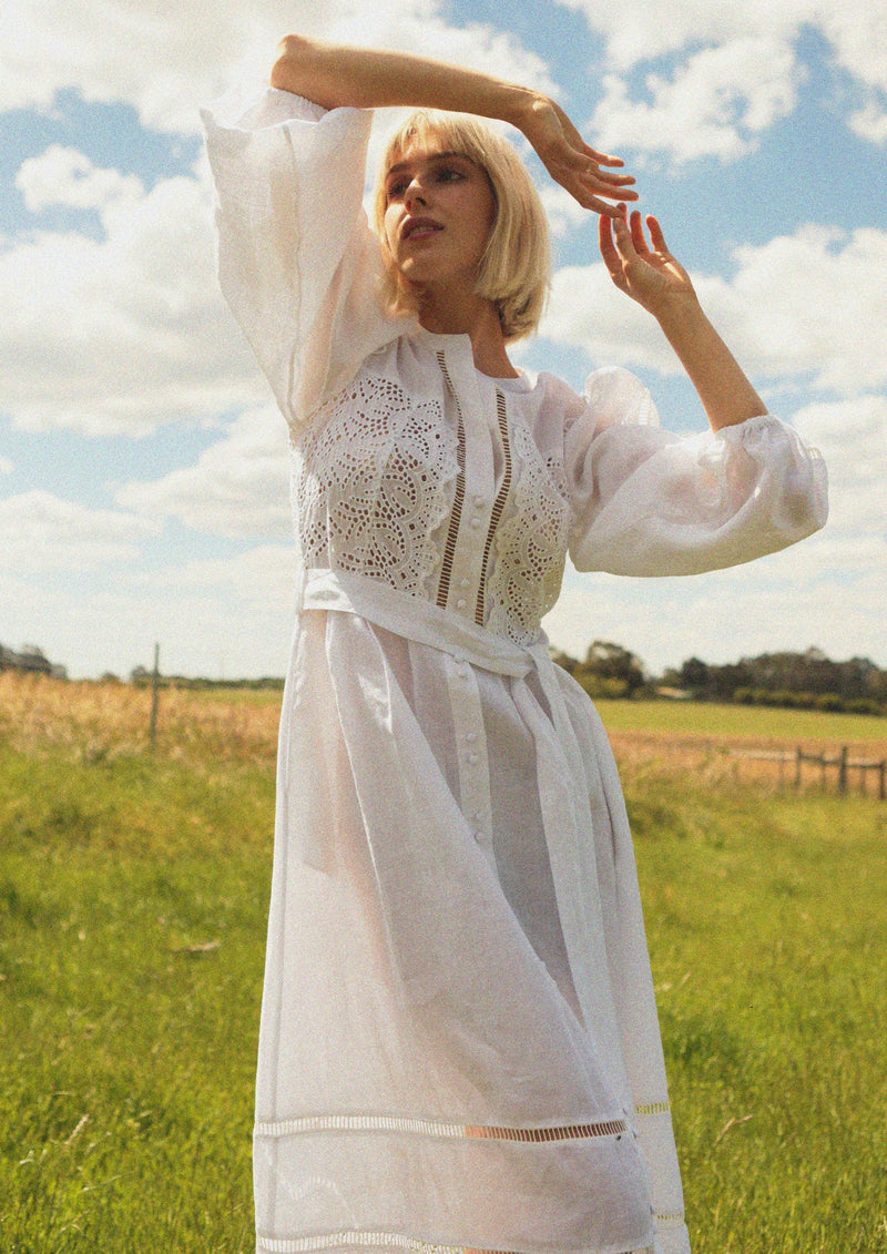 Elysian Collective Saint Armont Bisous Long Sleeve Maxi Dress