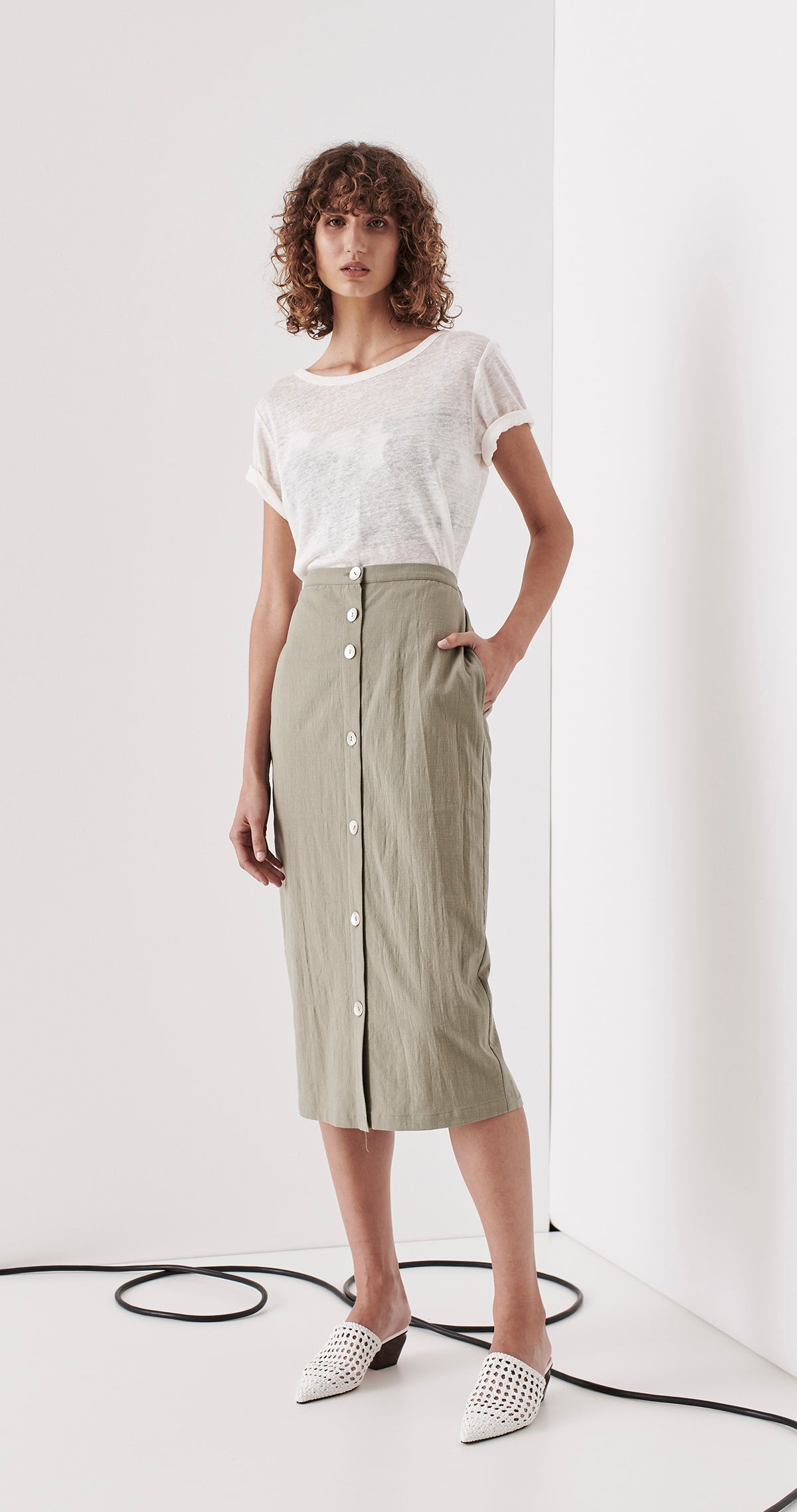 SAINTS THE LABEL - Brunswick Skirt (Sage)