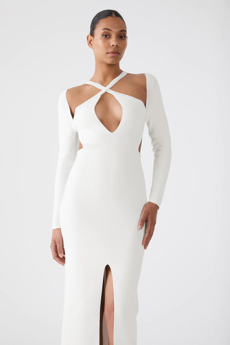 Elysian Collective San Sloane Amalia Knit Dress Ivory