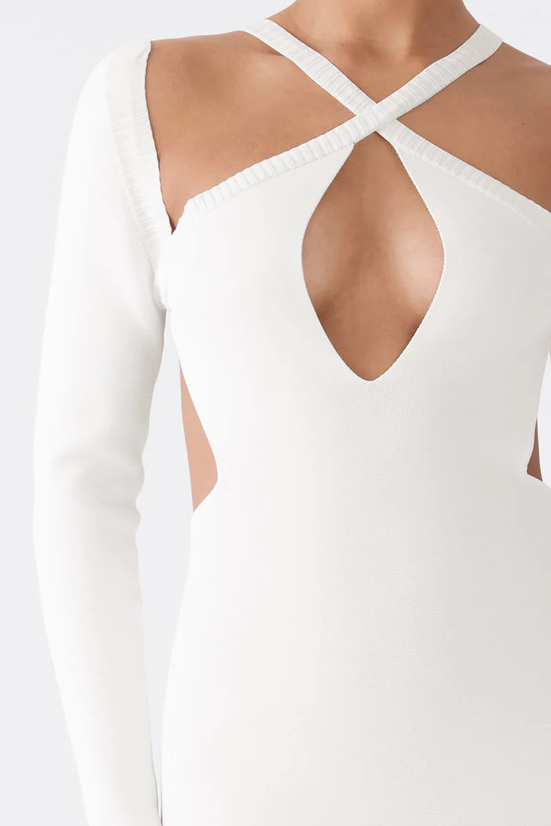 Elysian Collective San Sloane Amalia Knit Dress Ivory