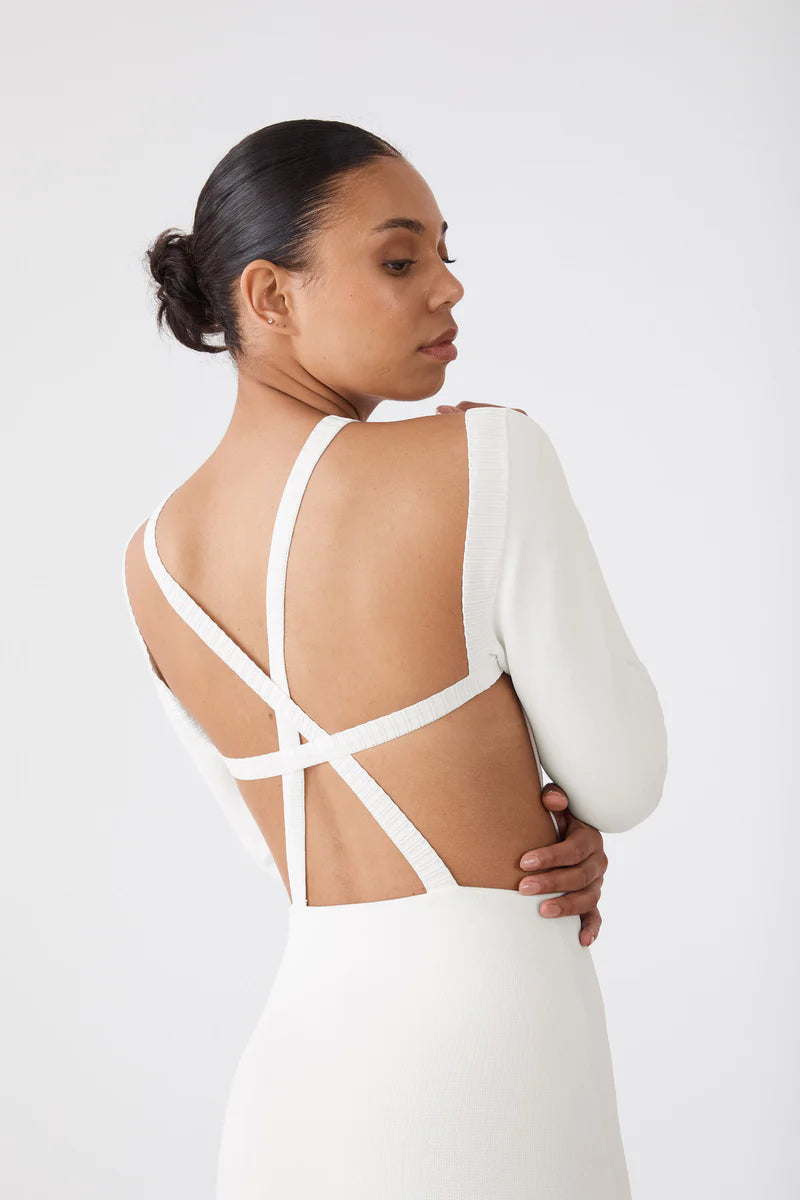 Elysian Collective San Sloane Amalia Knit Dress Ivory