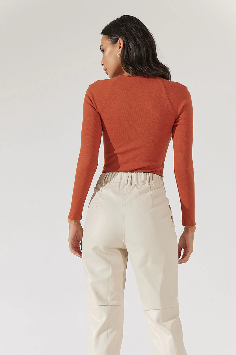 Elysian Collective Sovere Studio Happening Leatherette Pant Bone