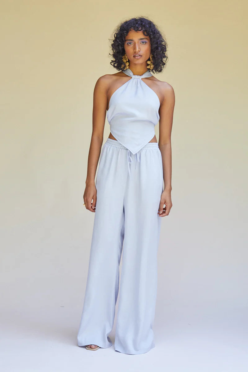 Elysian Collective Suboo Kari Handkerchief Top Pale Blue