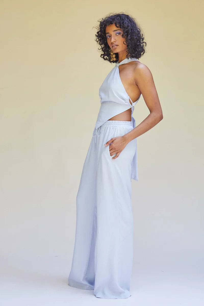 Elysian Collective Suboo Kari Handkerchief Top Pale Blue