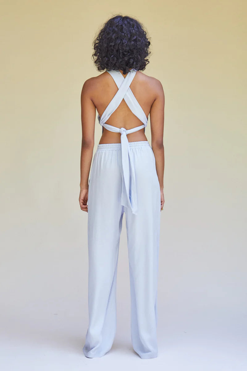 Elysian Collective Suboo Kari Handkerchief Top Pale Blue