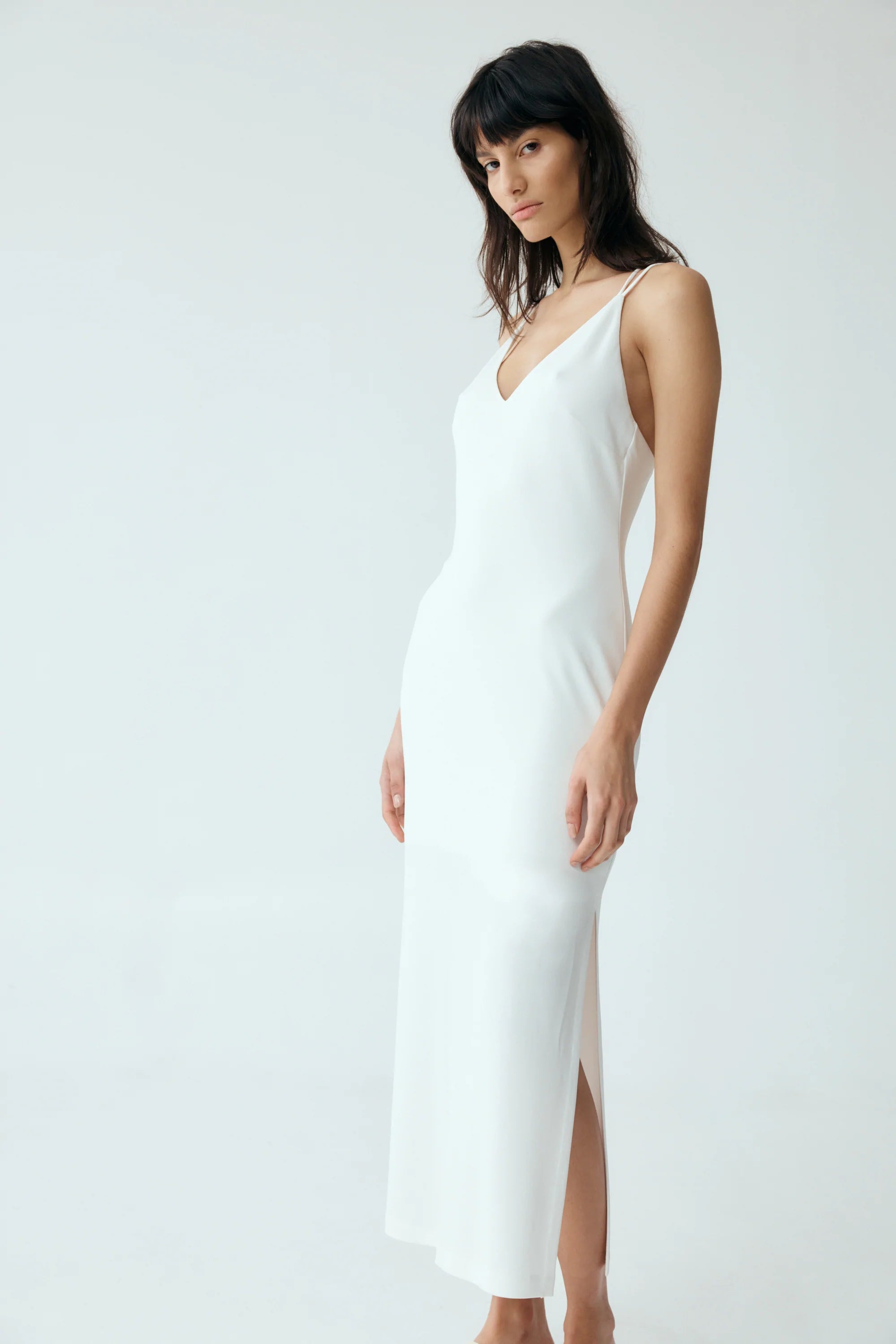 THIRD FORM - FORM CROSS BACK MIDI DRESS (OFF WHITE)