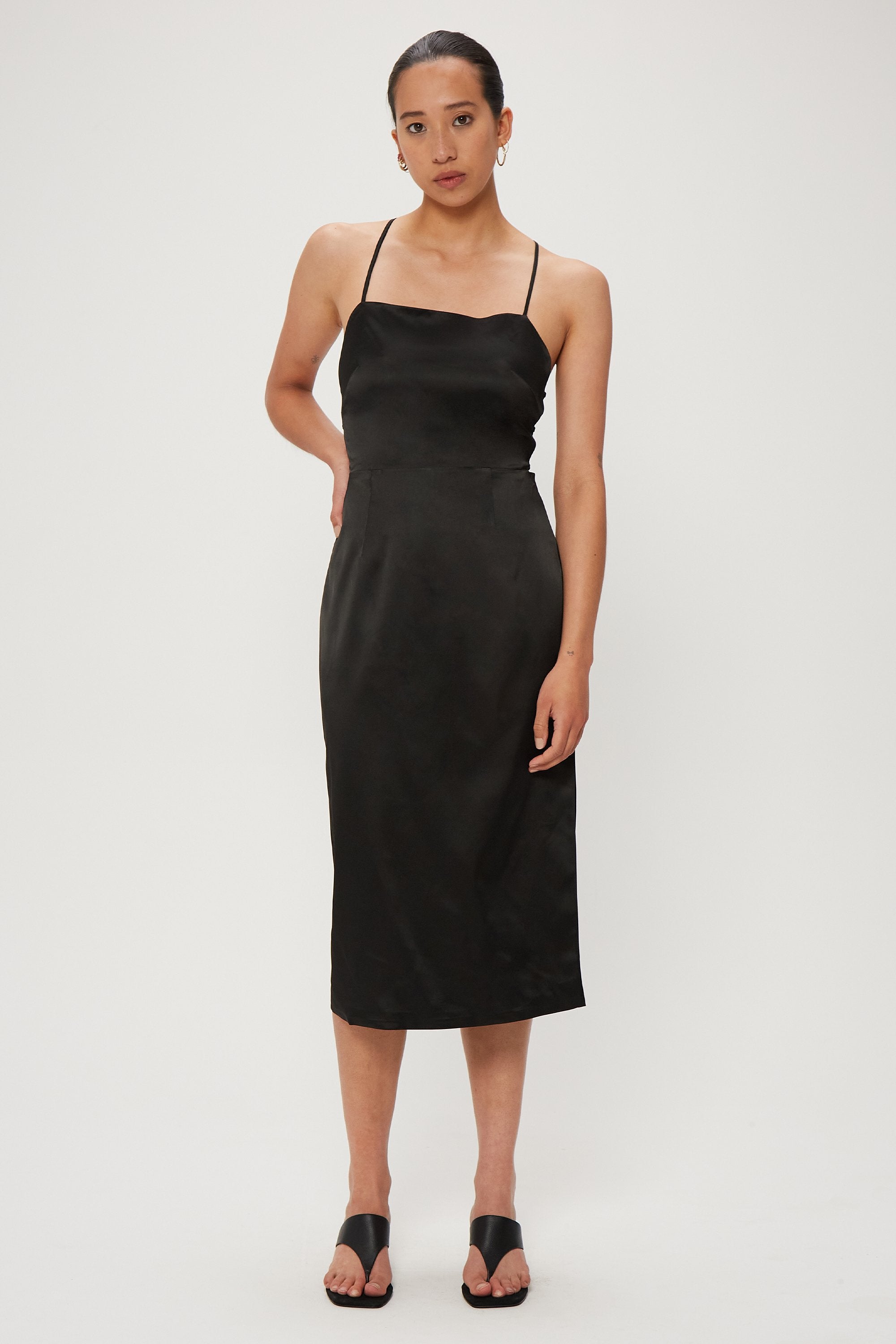 Elysian Collective Third Form Long Nights Lace Back Dress Black