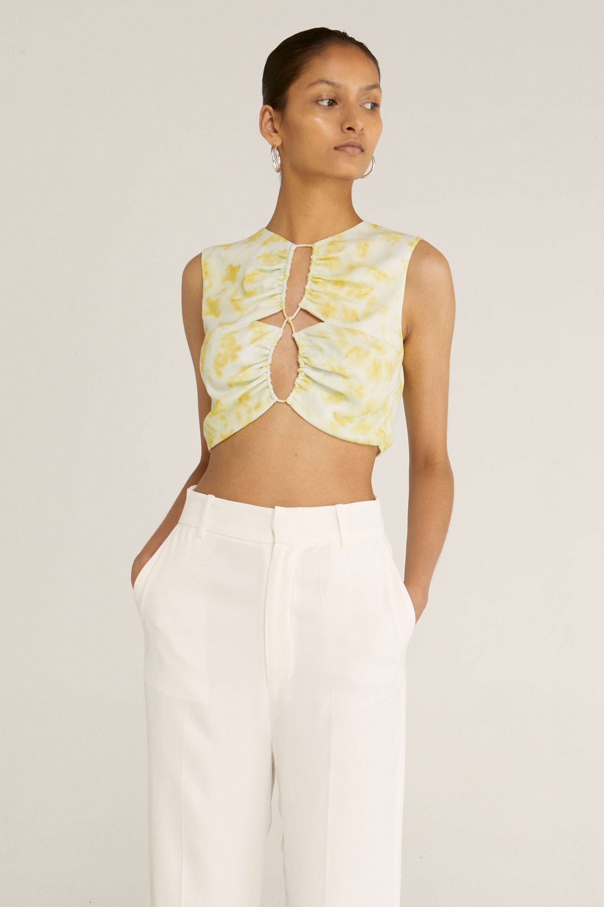 Elysian Collective Third Form Ring Out Tank Top Tie Dye Yellow