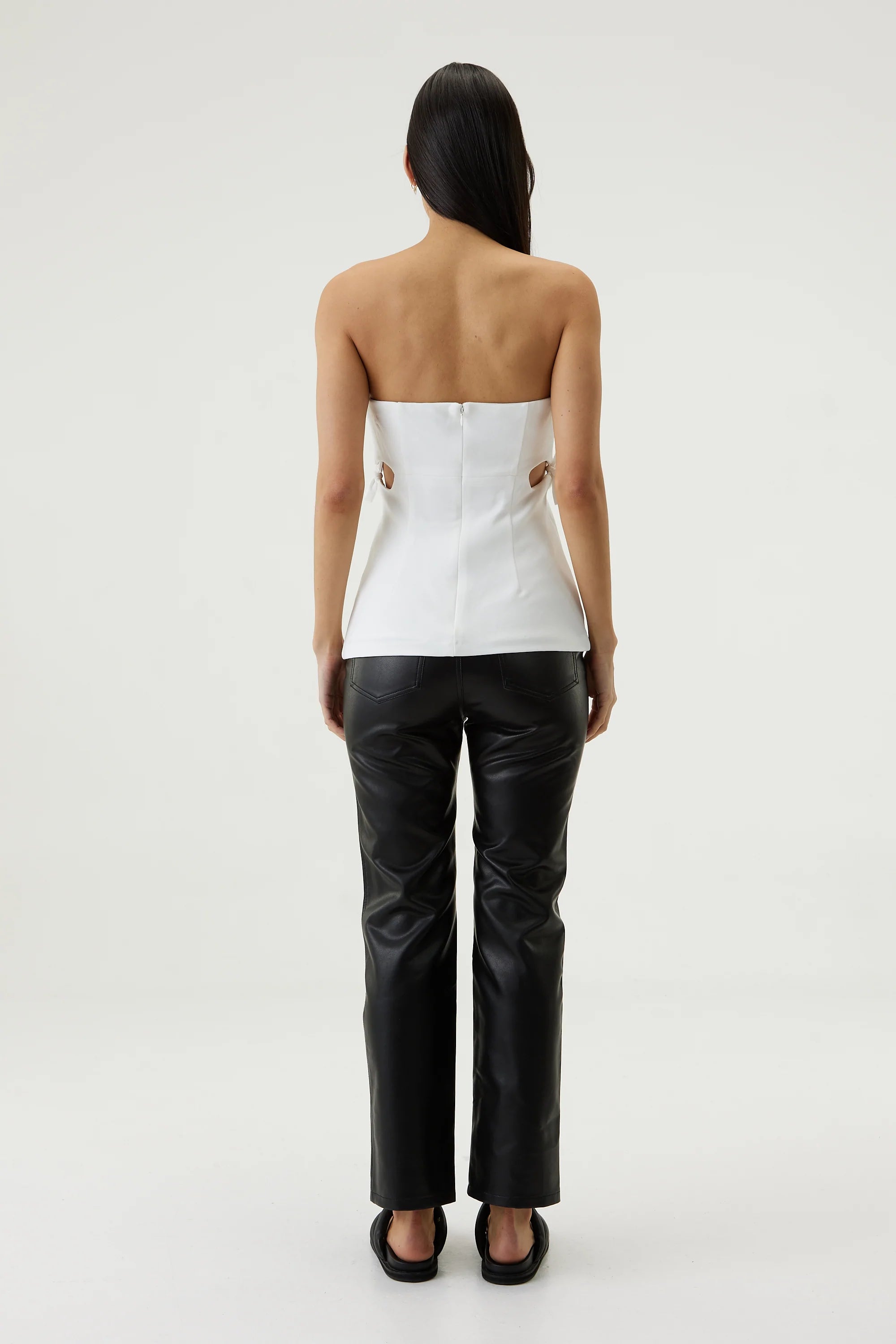 Elysian Collective Third Form Tie Down Strapless Top Off White