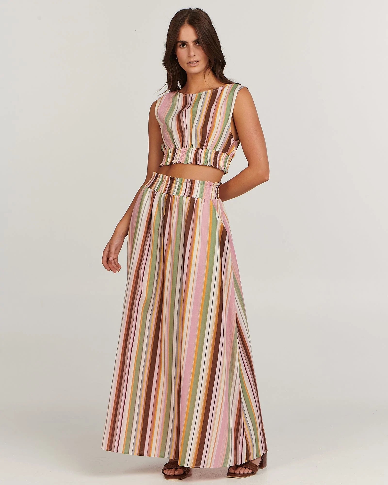 Elysian Collective Charlie Holiday Addy Top Multi Stripe