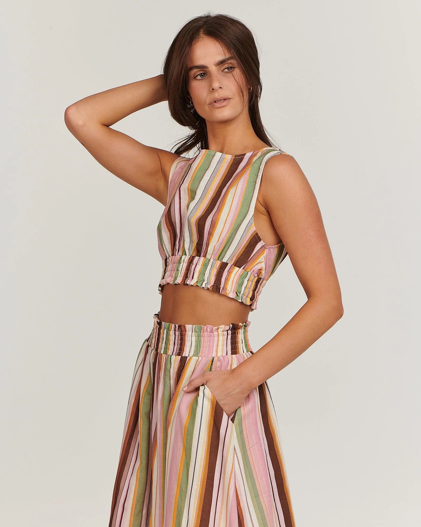 Elysian Collective Charlie Holiday Addy Top Multi Stripe