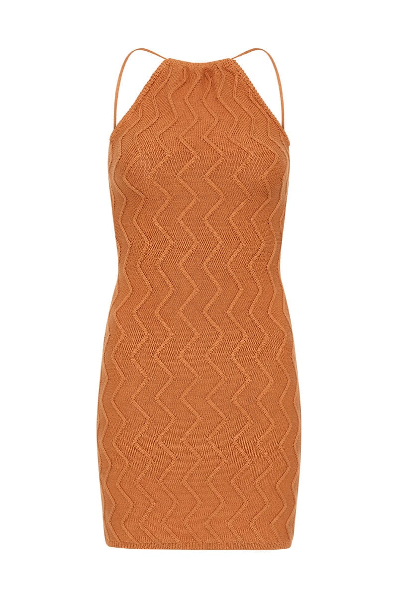 Elysian Collective Charlie Holiday Alexis Mini Dress Caramel