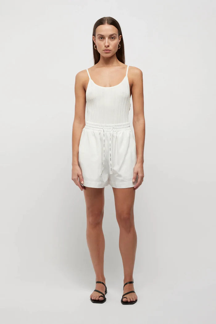 Elysian Collective Friend Of Audrey Reflection Ribbed Knit Singlet White