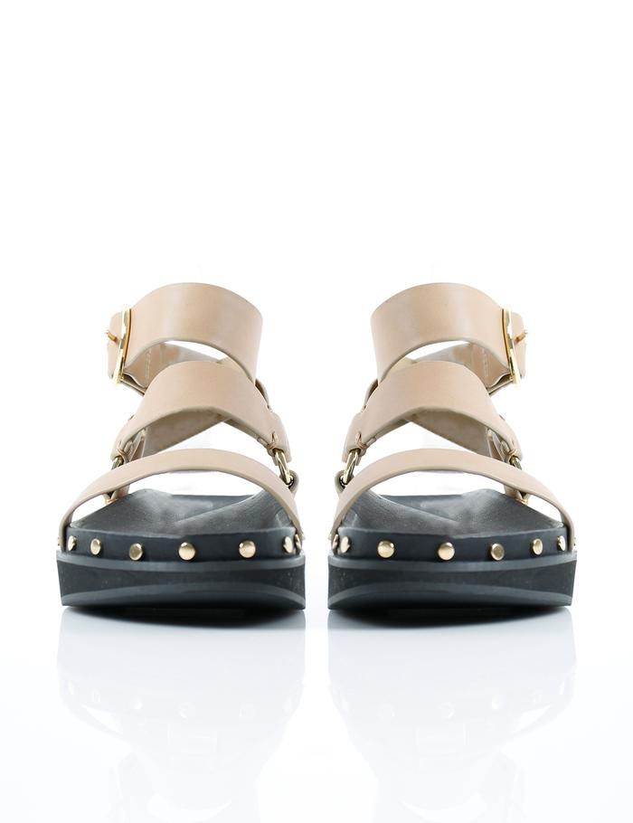 LA TRIBE - Studded Sandal (Nude / Gold)