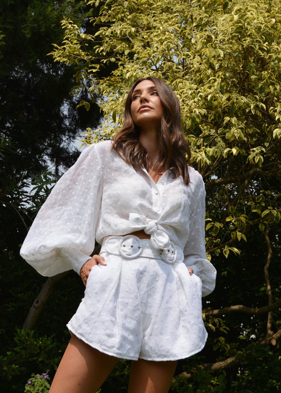 MACKENZIE MODE - Orbital Blouse (White Embroidered)