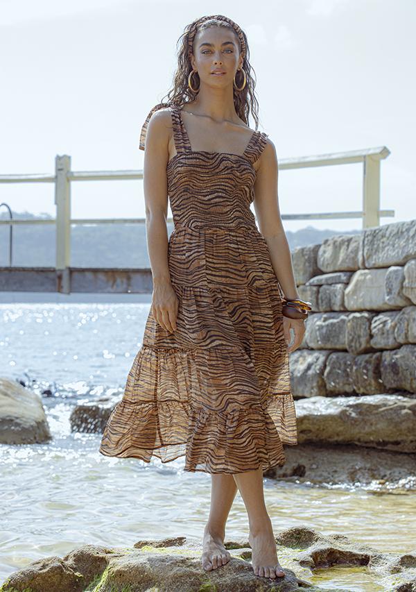 MINISTRY OF STYLE - Tigress Strap Midi Dress