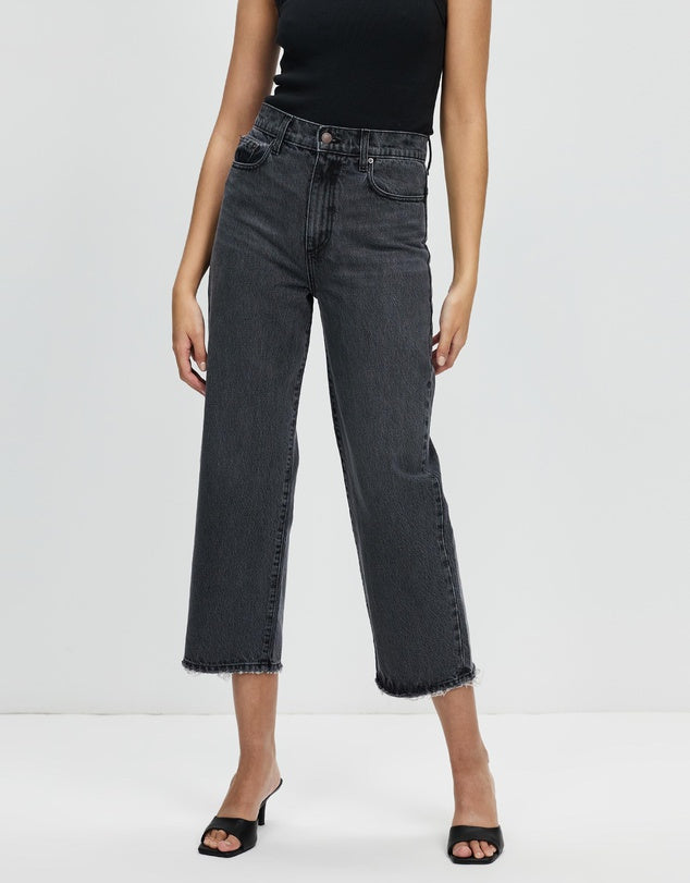 Elysian Collective Nobody Denim Lou Jean Charcoal