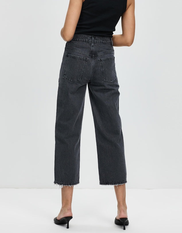 Elysian Collective Nobody Denim Lou Jean Charcoal