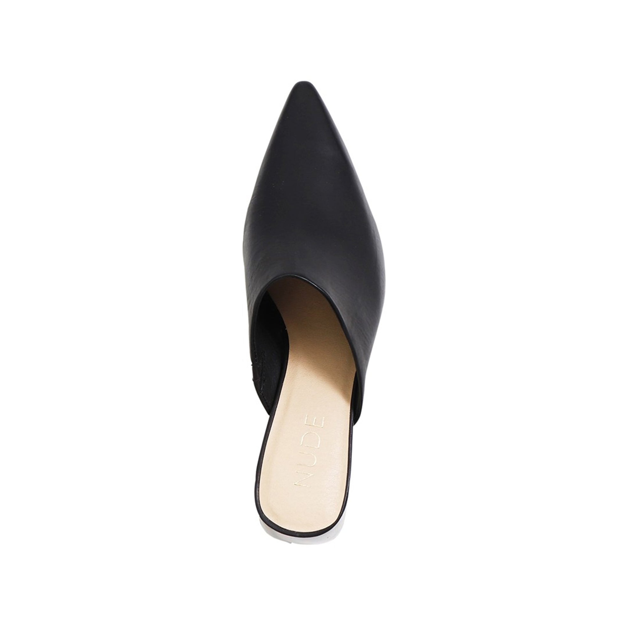 NUDE FOOTWEAR - Mavis (Black Leather / Tortoiseshell)