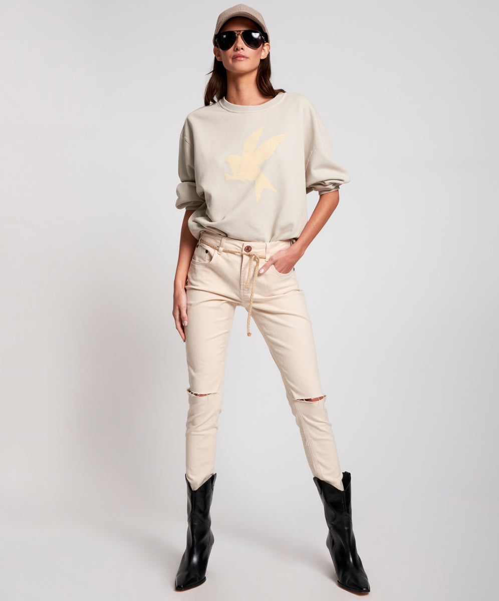 Elysian Collective One Teaspoon High Waist Freebirds II Nashville Cream