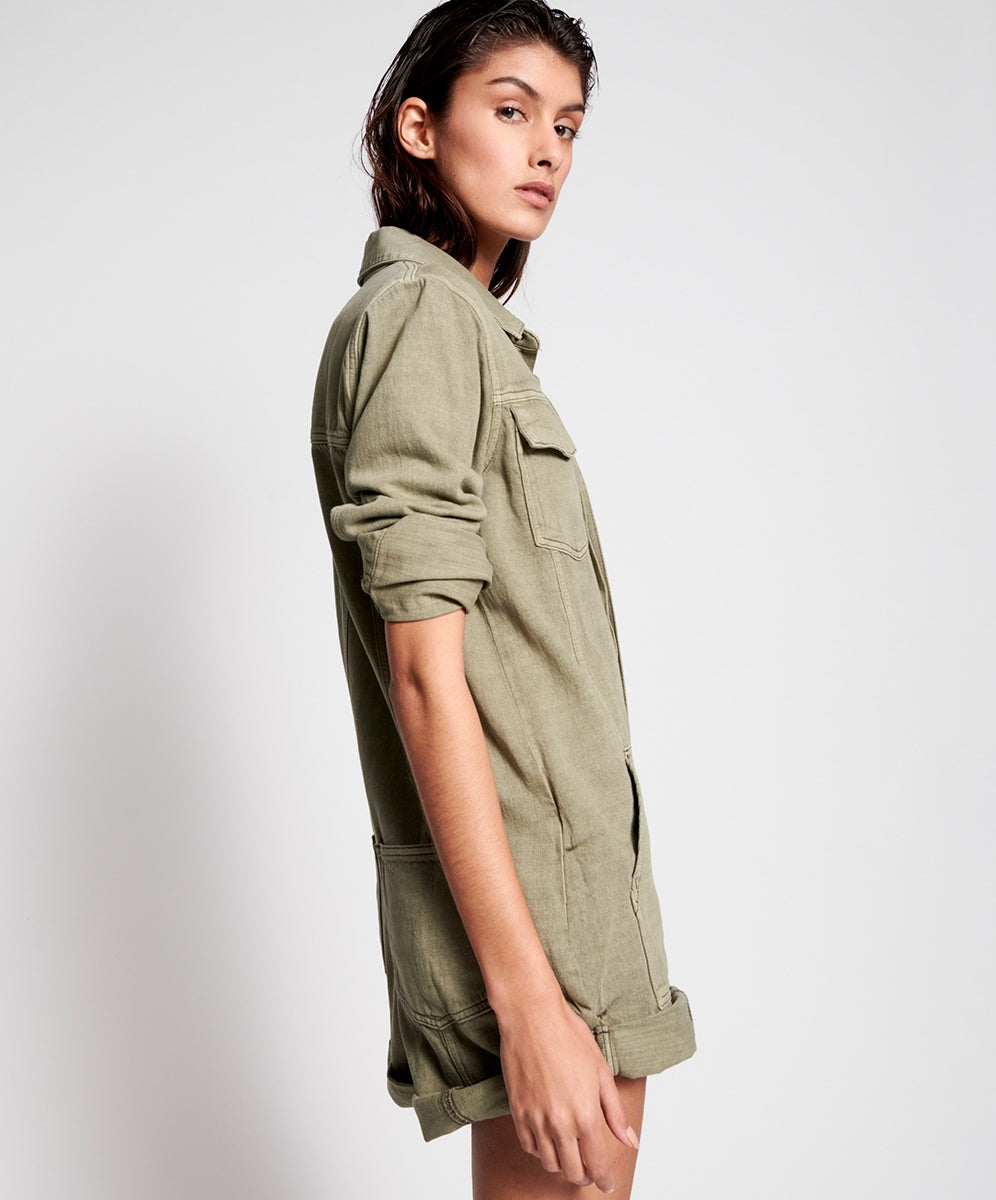 ONE TEASPOON - Vintage Khaki Cargo Phrophecy Jumpsuit