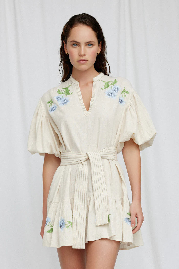 Elysian Collective Significant Other Sylvie Mini Dress Oatmeal