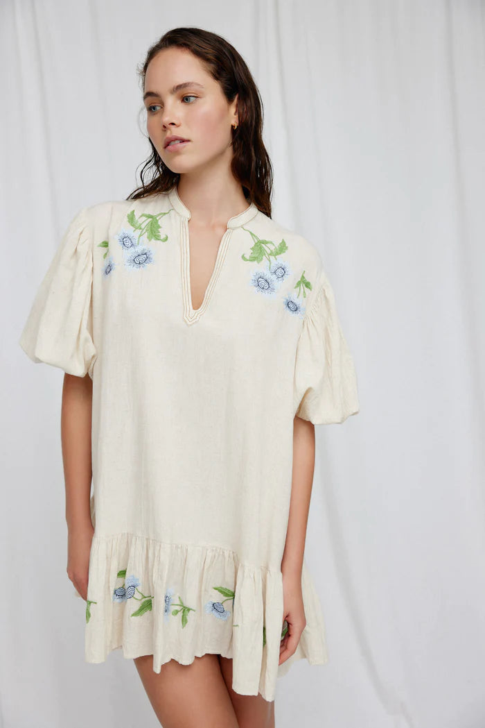 Elysian Collective Significant Other Sylvie Mini Dress Oatmeal