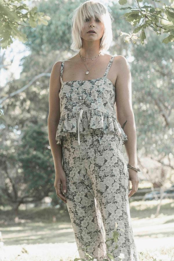 SOLEILUNA - Frill Tie Cami (Vintage Bloom)