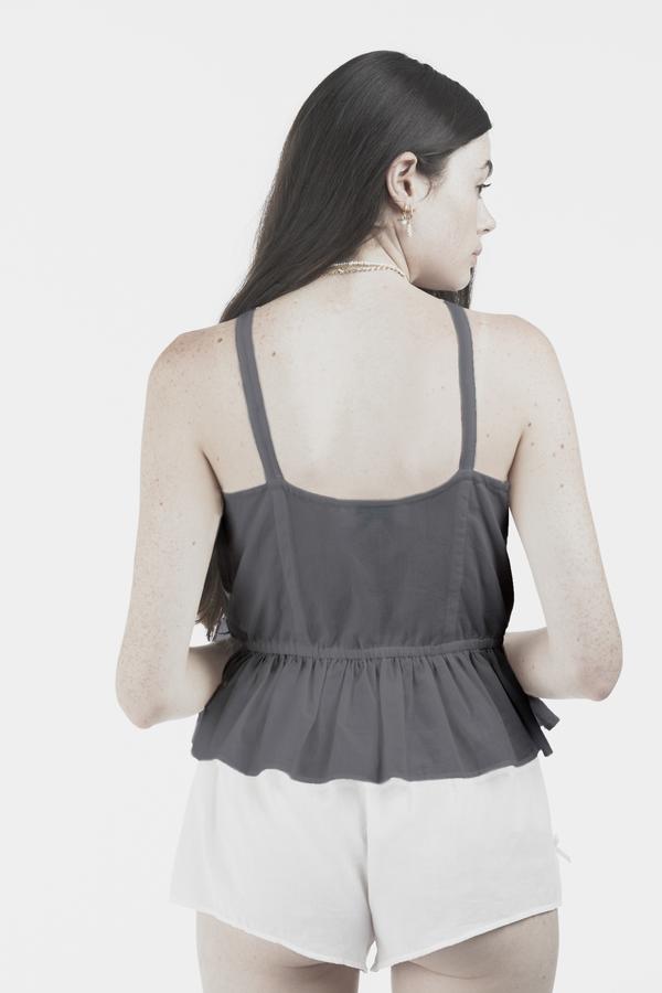 SOLEILUNA - Frill Tie Cami (Smoked Black)