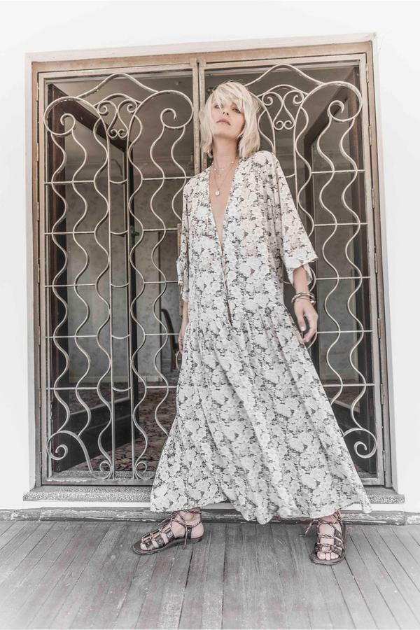 SOLEILUNA - Wrap Duster (Vintage Blooms)