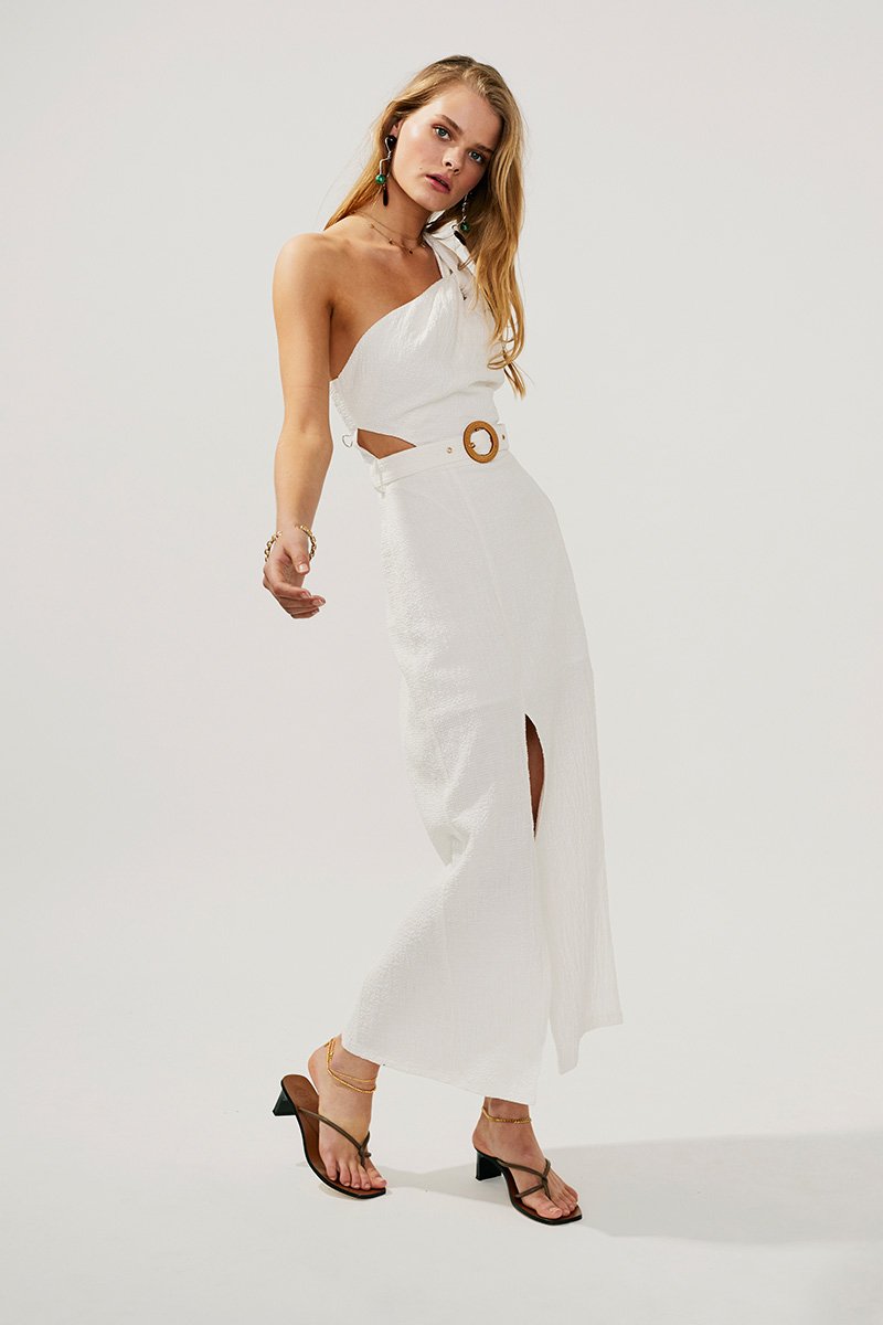 SUBOO - Faith Twist Maxi Dress (Ivory)