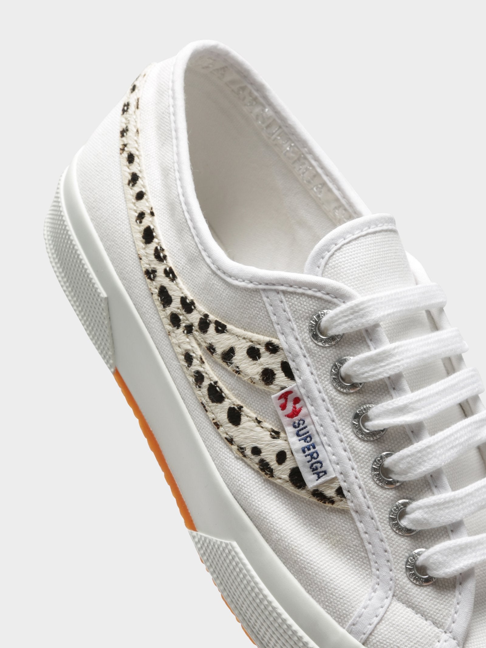 SUPERGA - Cotu Swallow Tail Calf Hair Sneakers 2953 (White Dalmatian)
