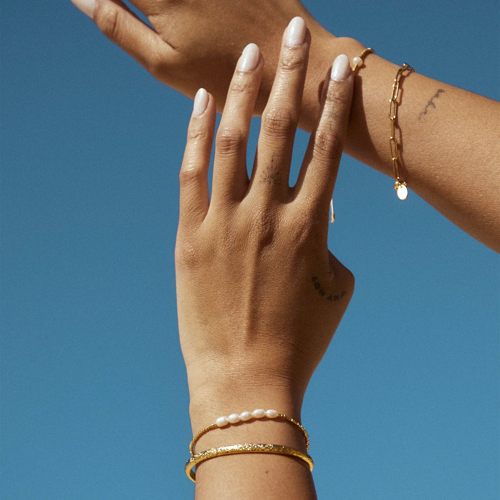 Elysian Collective Arms of Eve Seline Gold and Pearl Bracelet