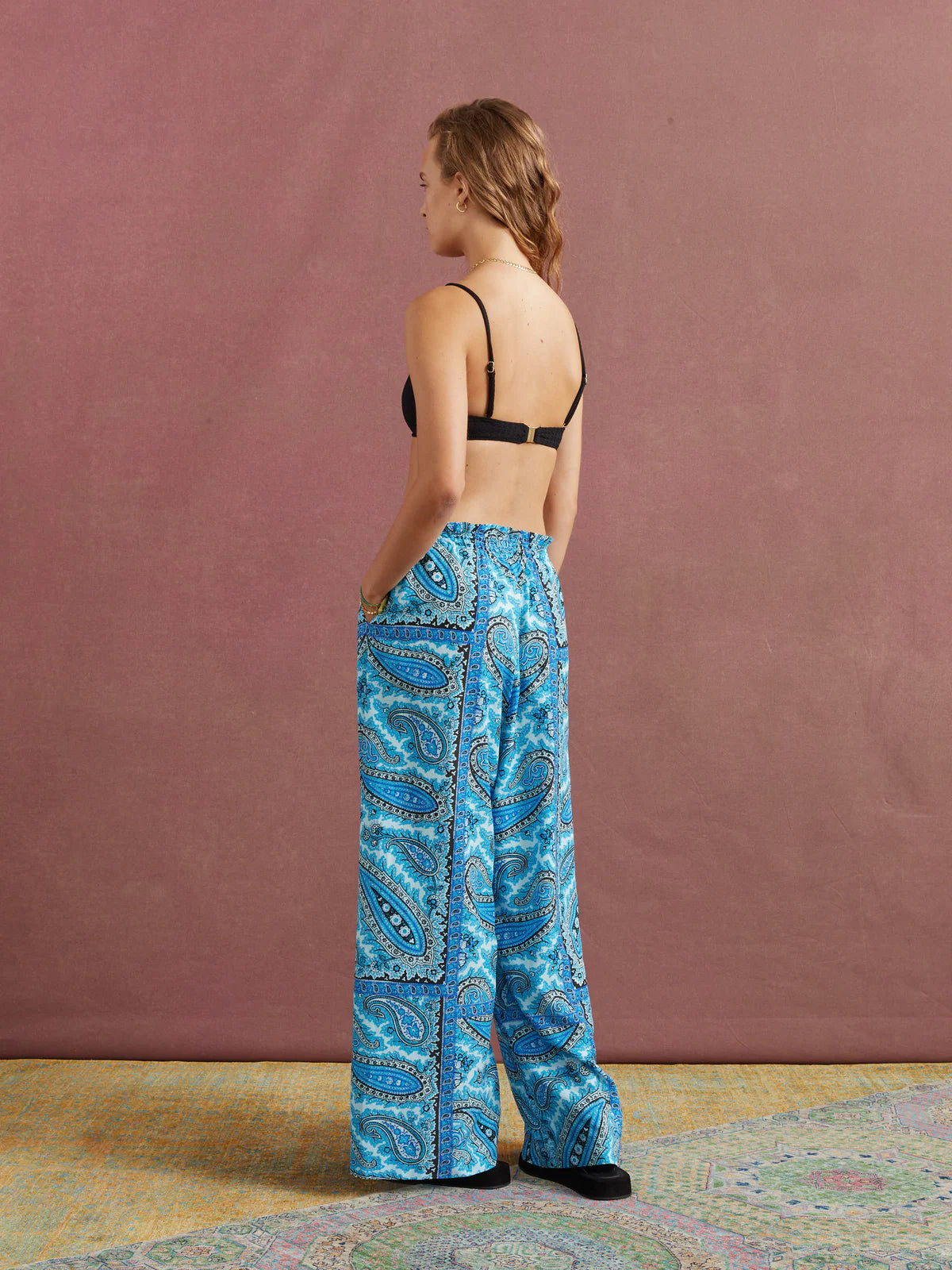 Elysian Collective Boteh Agios High Waist Wide Leg Pant