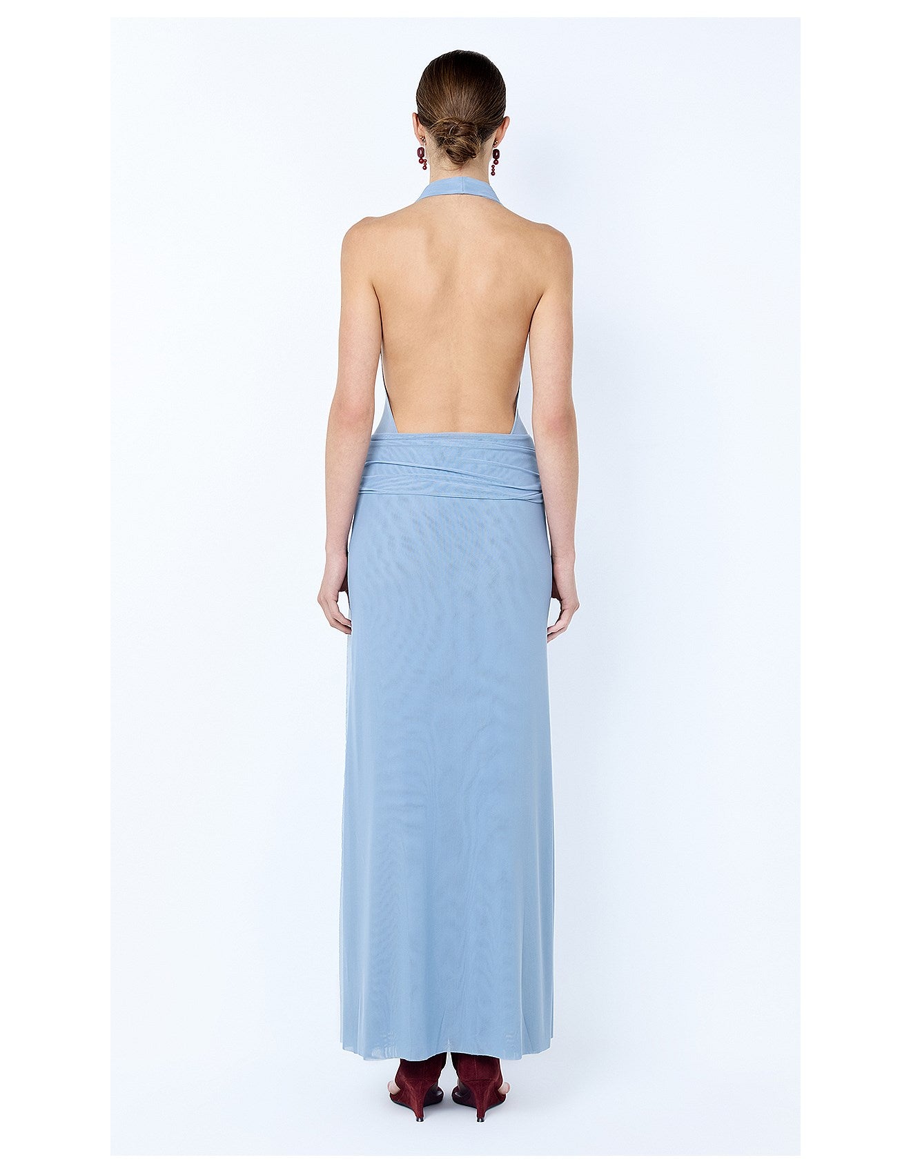 Elysian Collective Bec and Bridge Juniper Halter Maxi Dress Denim Blue