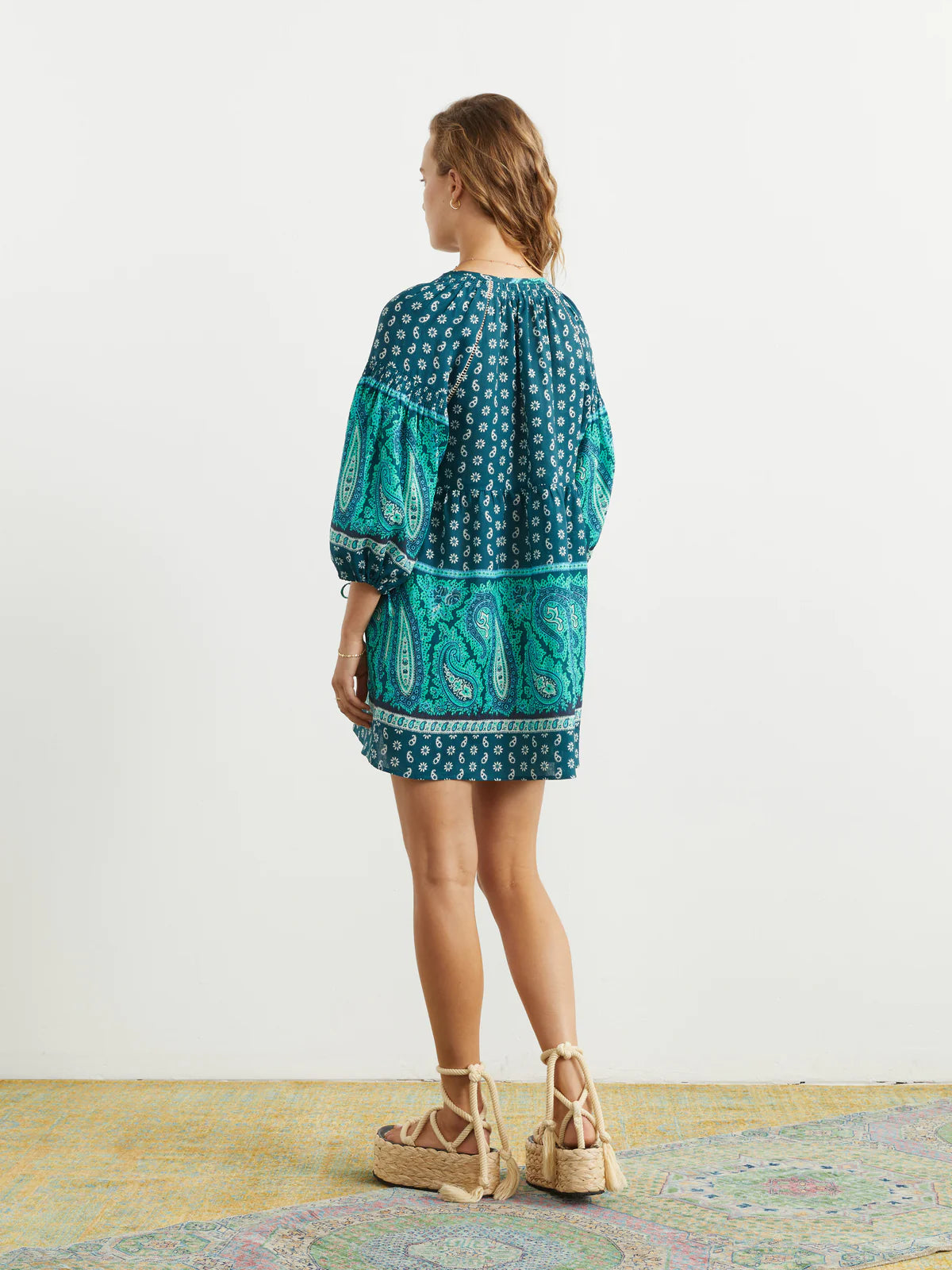 Elysian Collective Boteh Elba Mini Smock Dress